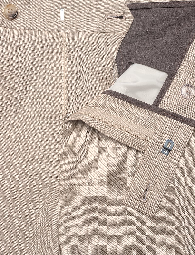 Morris - Morris Linen Suit Trouser - leinenhosen - khaki - 3