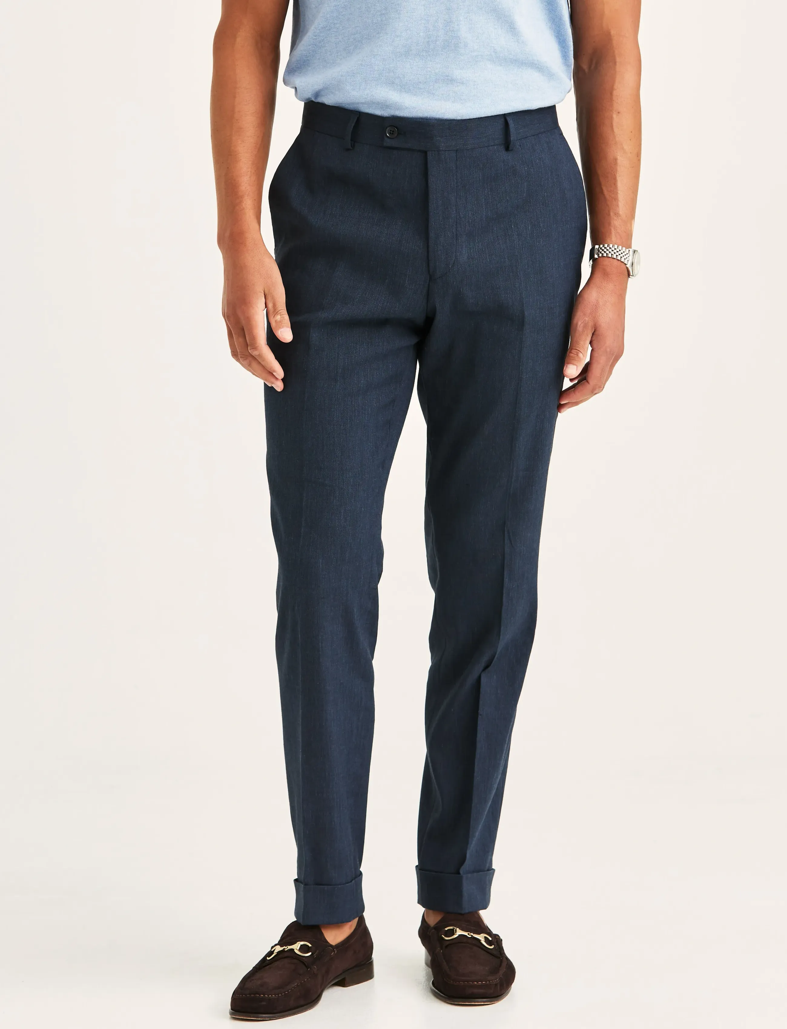Morris Morris Linen Suit Trouser - Preppy - NAVY / navy