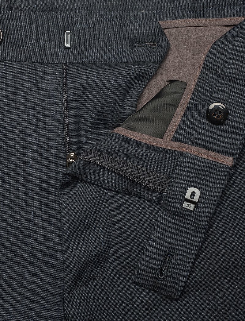 Morris - Morris Linen Suit Trouser - linased püksid - navy - 3