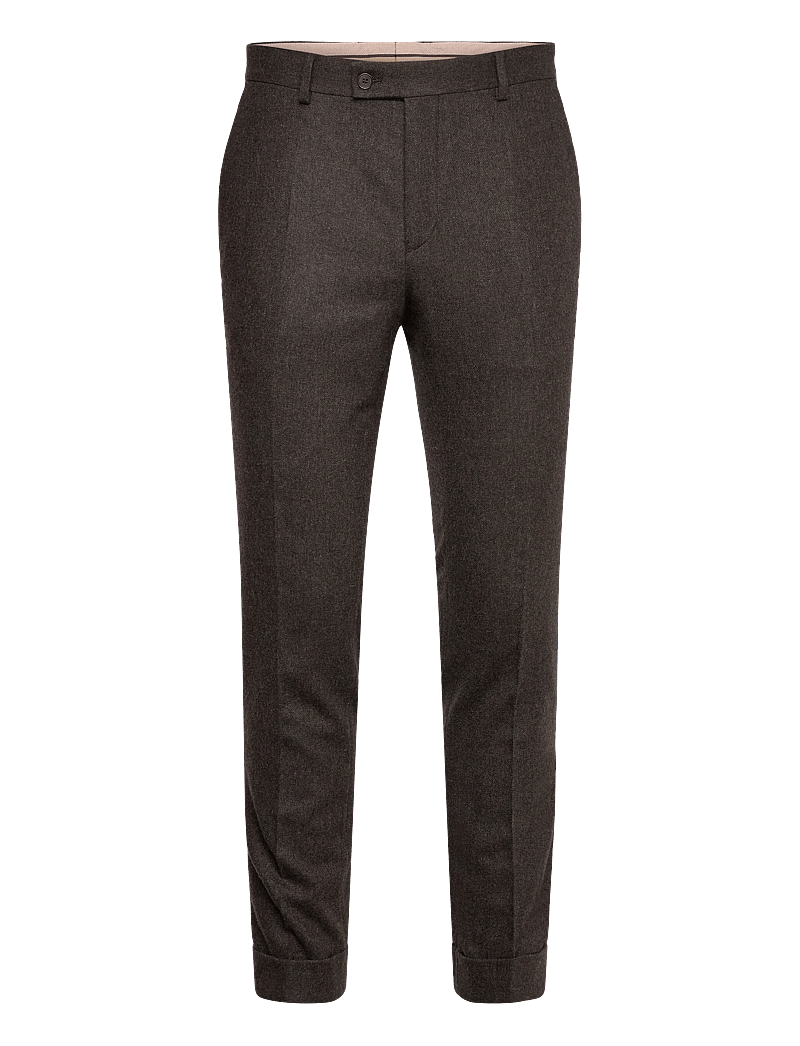 Morris - Jack Flannel Suit Trouser - anzugshosen - brown - 1