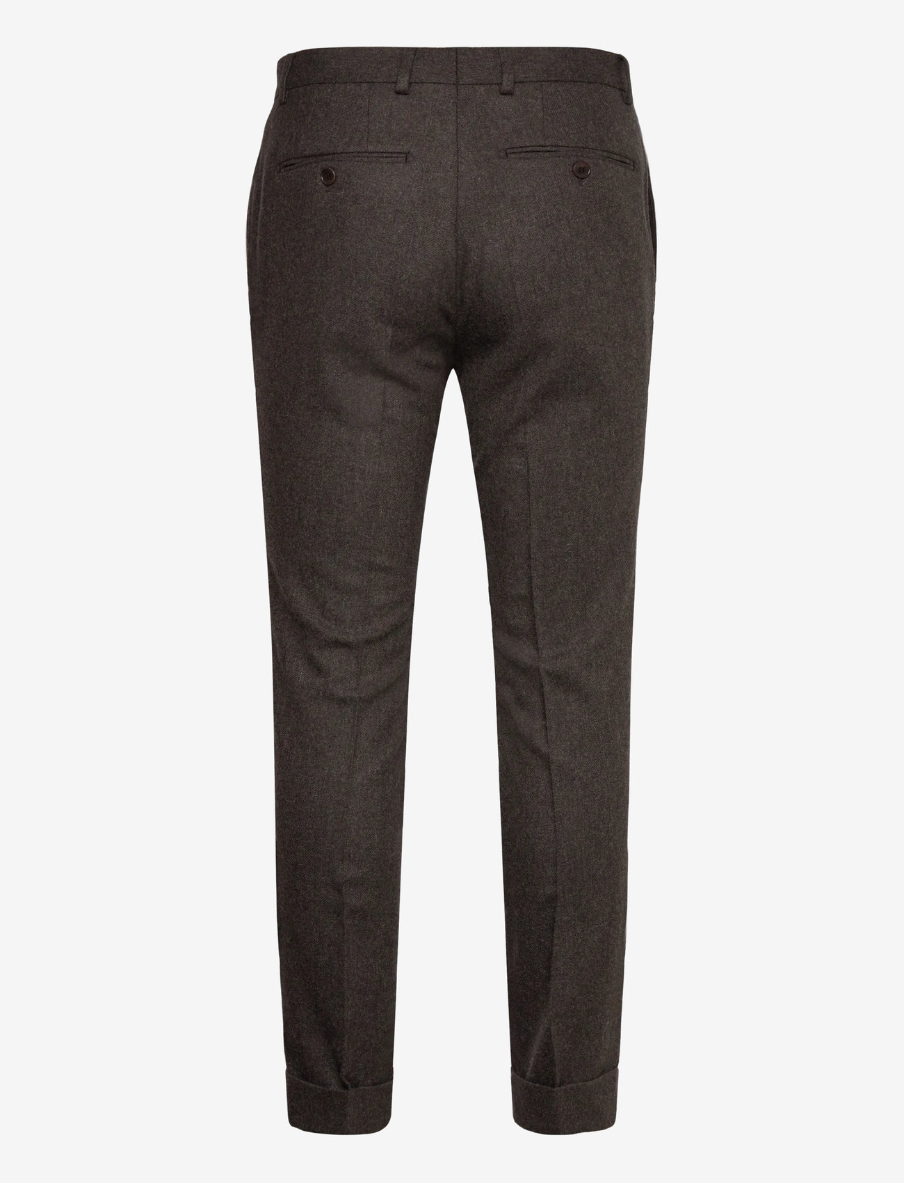 Morris - Jack Flannel Suit Trouser - kostymbyxor - brown - 2