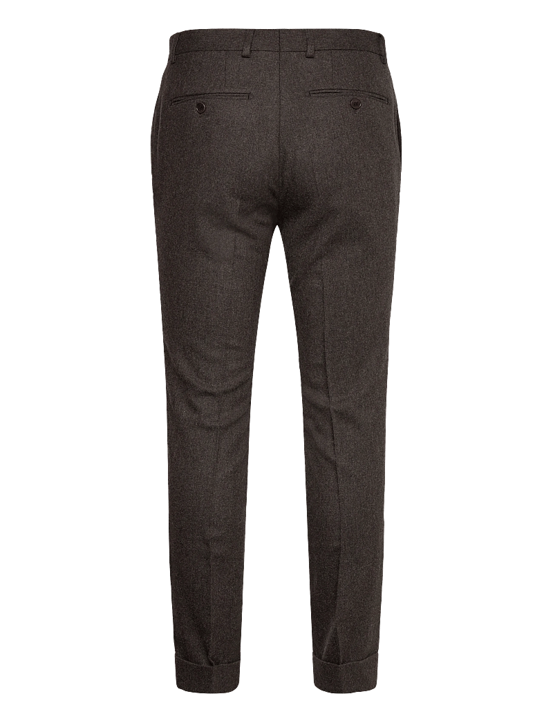 Morris - Jack Flannel Suit Trouser - anzugshosen - brown - 2