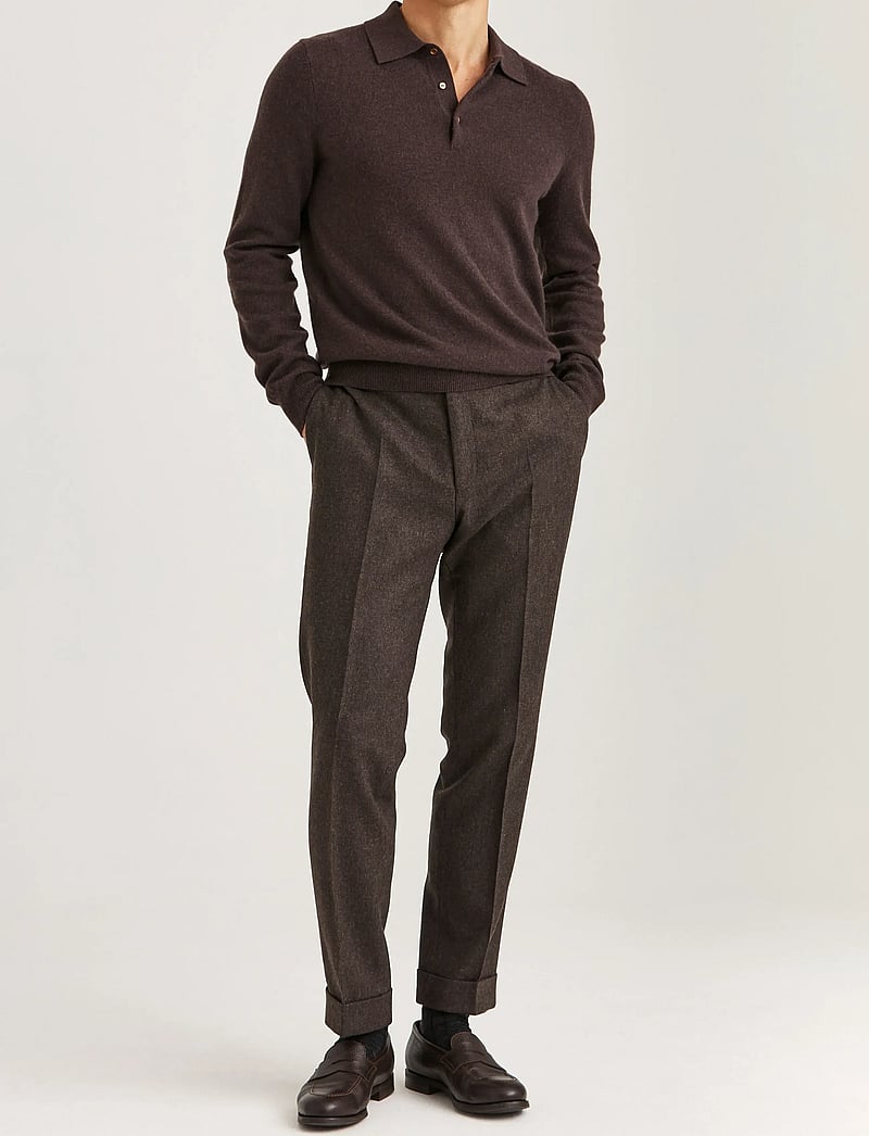 Morris - Jack Flannel Suit Trouser - anzugshosen - brown - 3