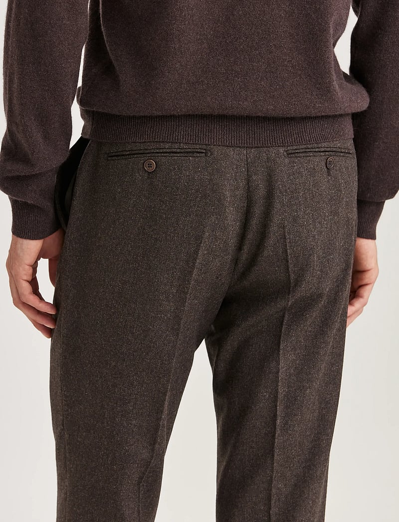 Morris - Jack Flannel Suit Trouser - anzugshosen - brown - 5