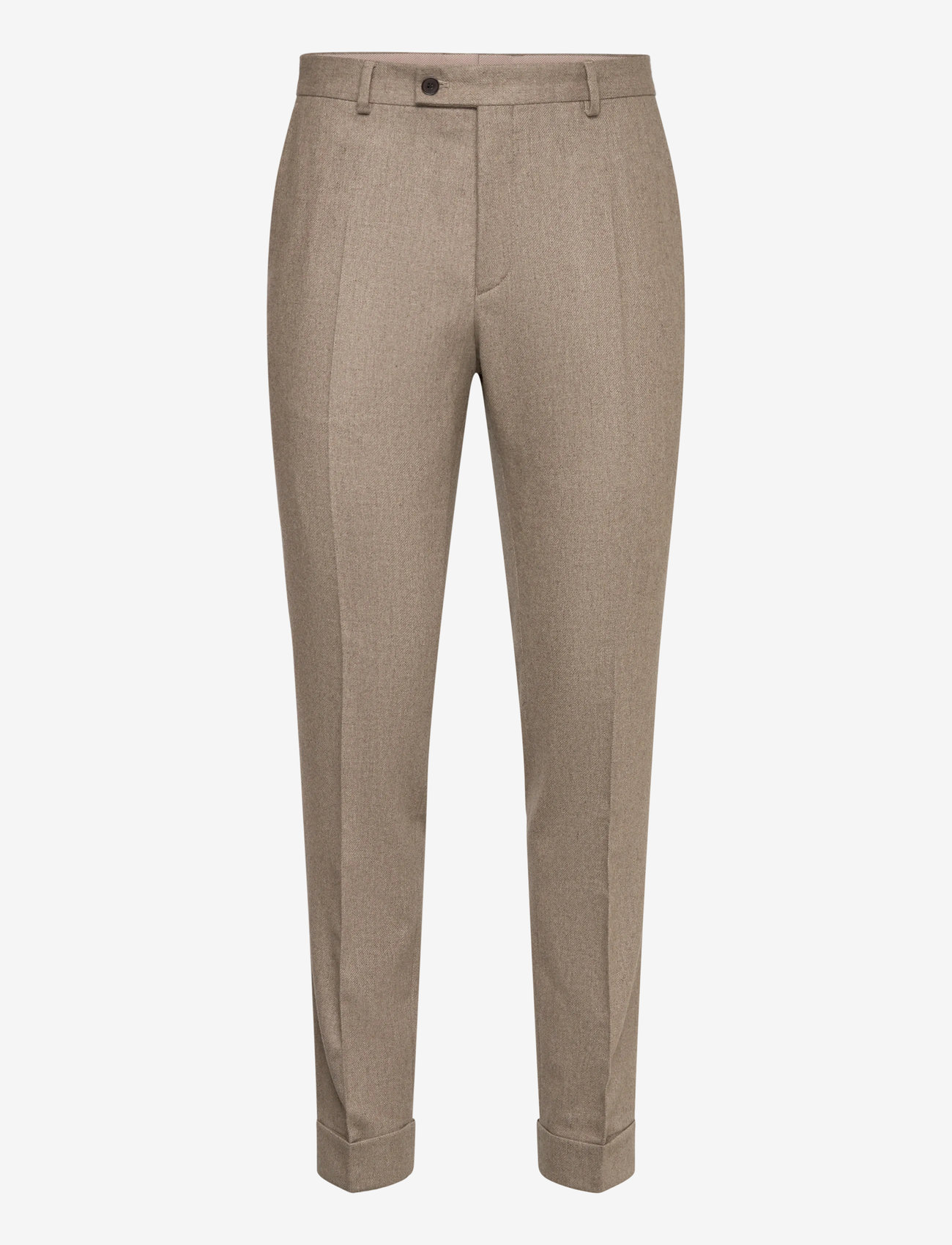 Morris - Jack Flannel Suit Trouser - anzugshosen - khaki - 1