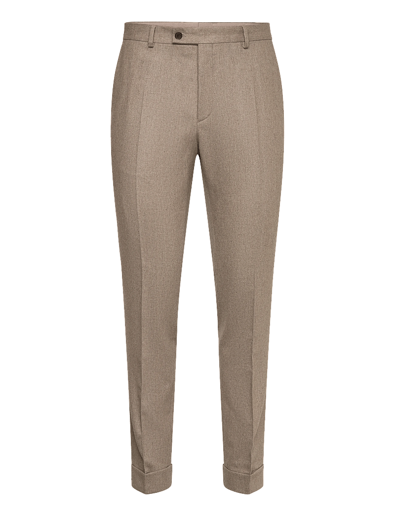 Morris - Jack Flannel Suit Trouser - anzugshosen - khaki - 1