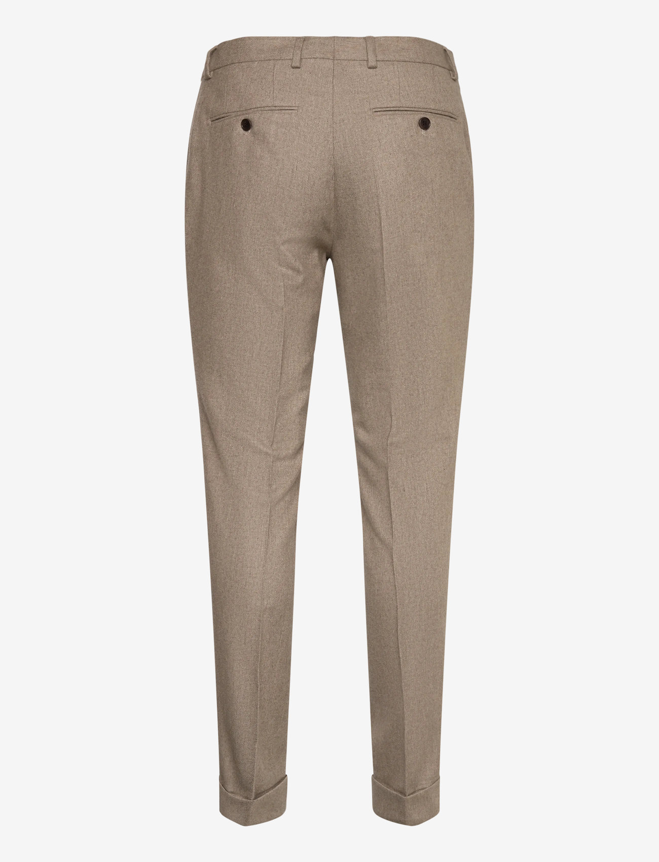 Morris - Jack Flannel Suit Trouser - anzugshosen - khaki - 2