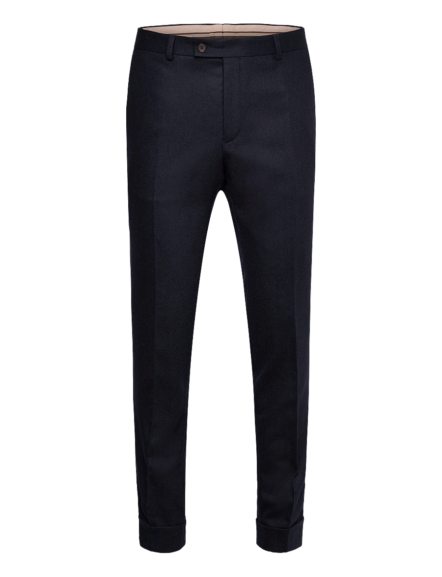 Morris - Jack Flannel Suit Trouser - Ülikonnapüksid - navy - 1