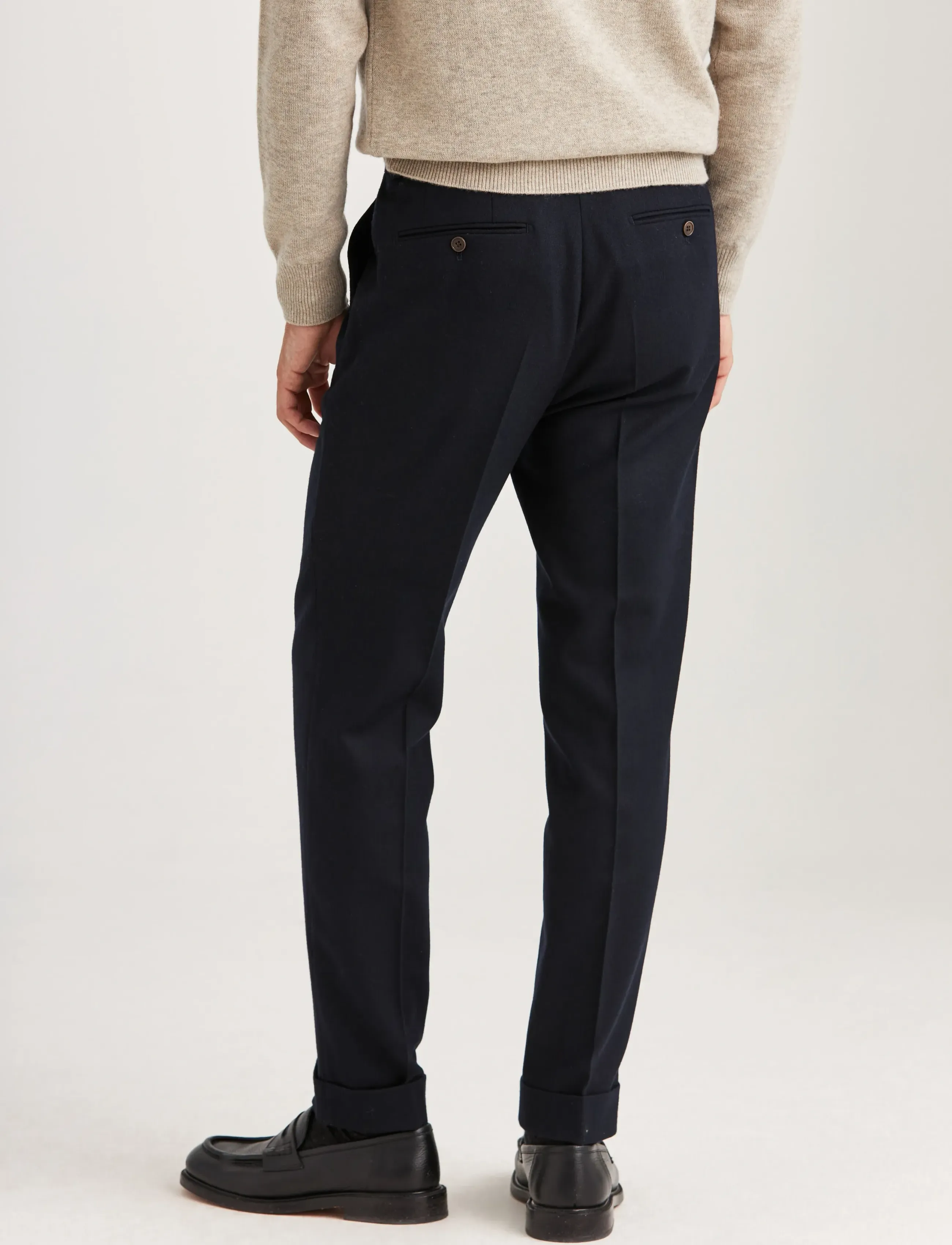 Morris - Jack Flannel Suit Trouser - men - navy - 4