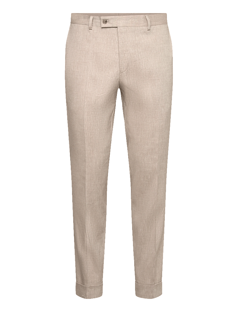 Morris - Jack Linen Suit Trouser - lininės kostiuminės kelnės - khaki - 1