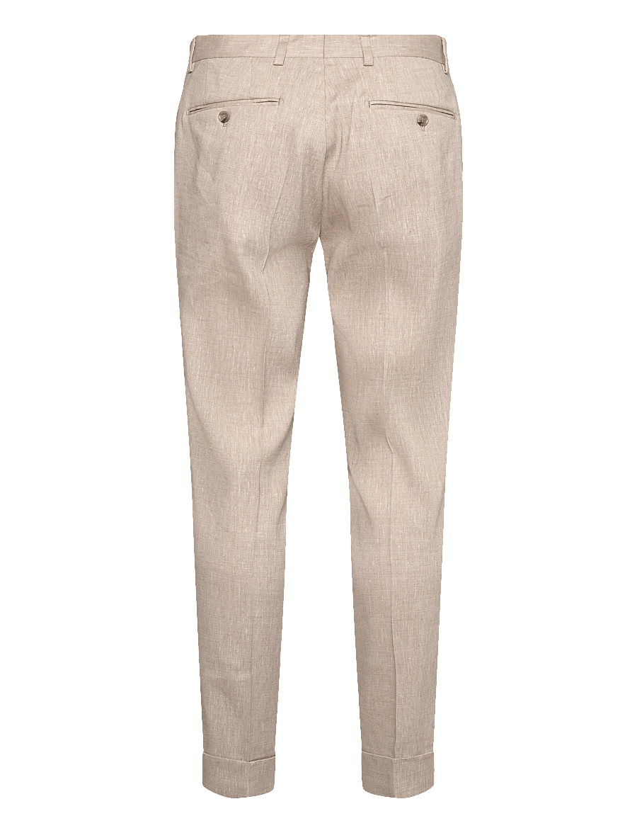 Morris - Jack Linen Suit Trouser - lniane spodnie garniturowe - khaki - 2