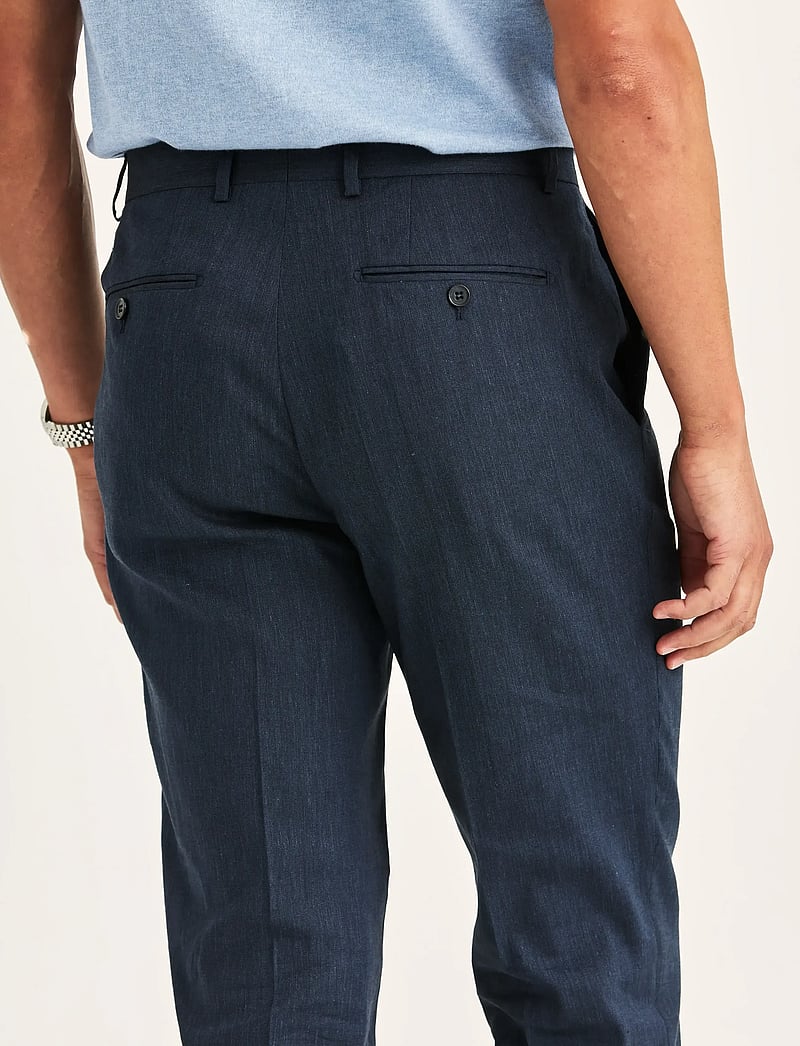 Morris - Jack Linen Suit Trouser - lininės kostiuminės kelnės - navy - 5