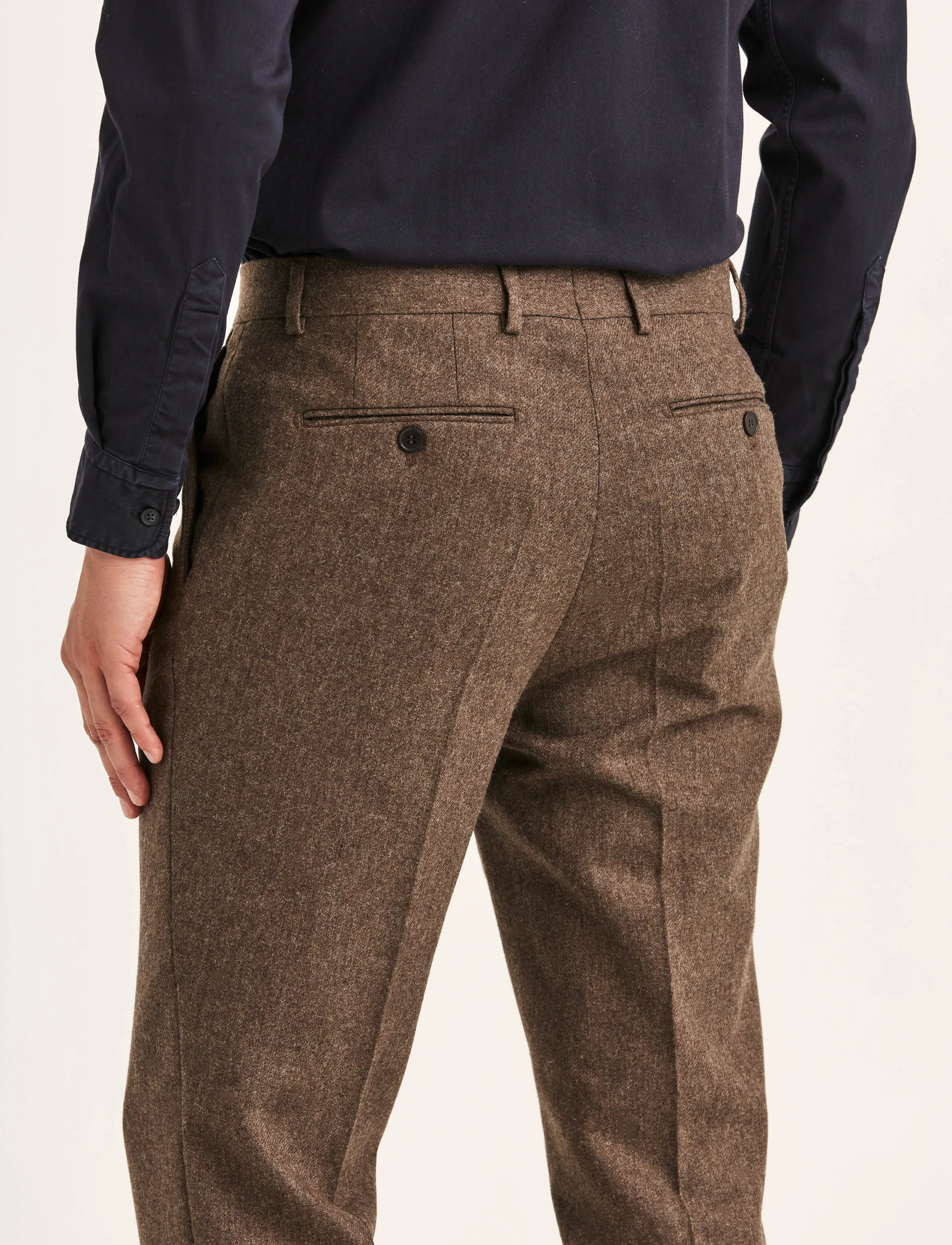 Morris - Flannel Suit Trouser - brown - 3