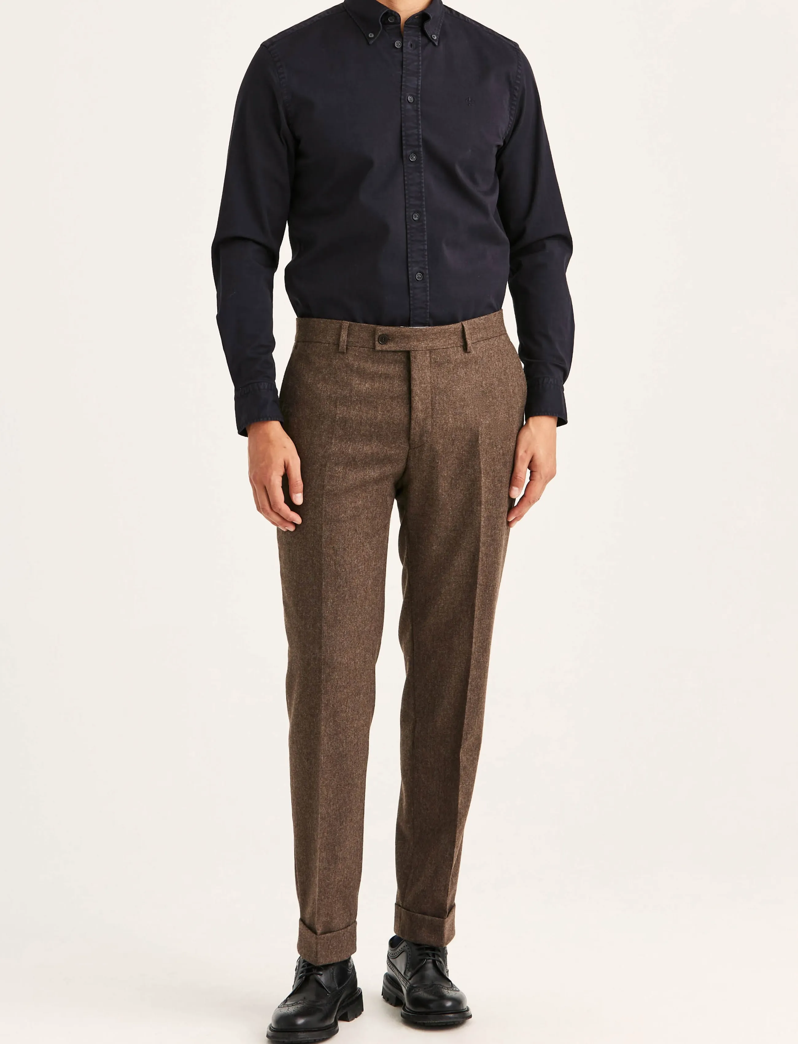 Morris - Flannel Suit Trouser - brown - 5