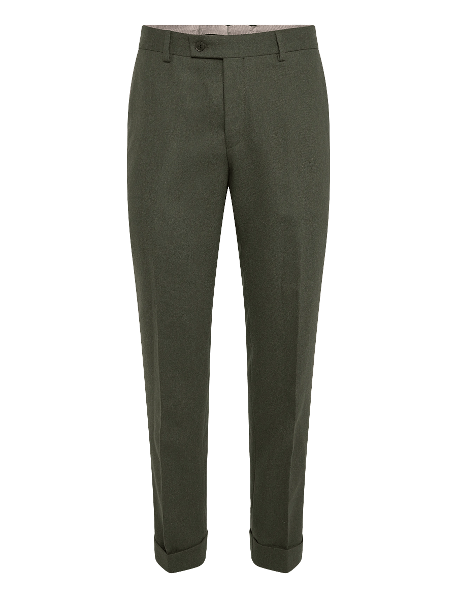 Morris - Flannel Suit Trouser - Ülikonnapüksid - green - 1