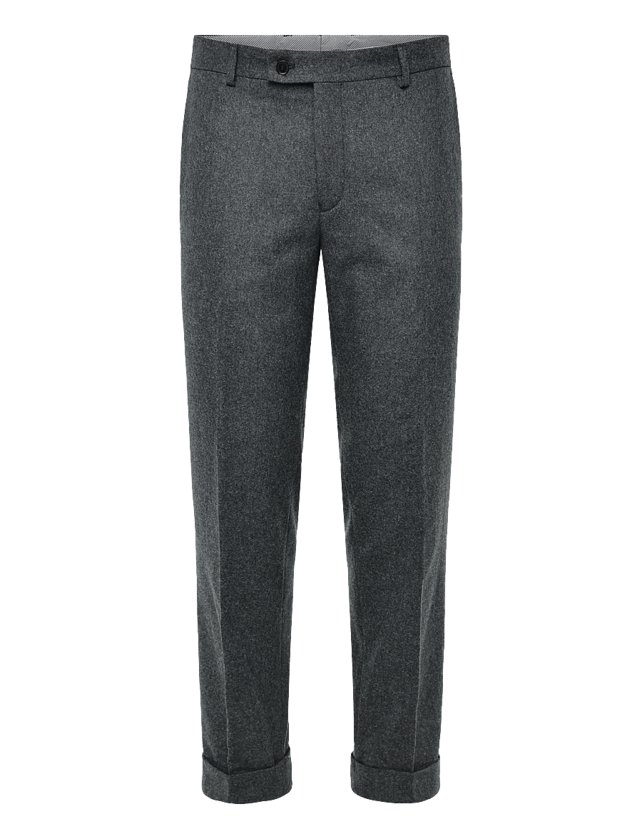 Morris - Flannel Suit Trouser - anzugshosen - grey - 1