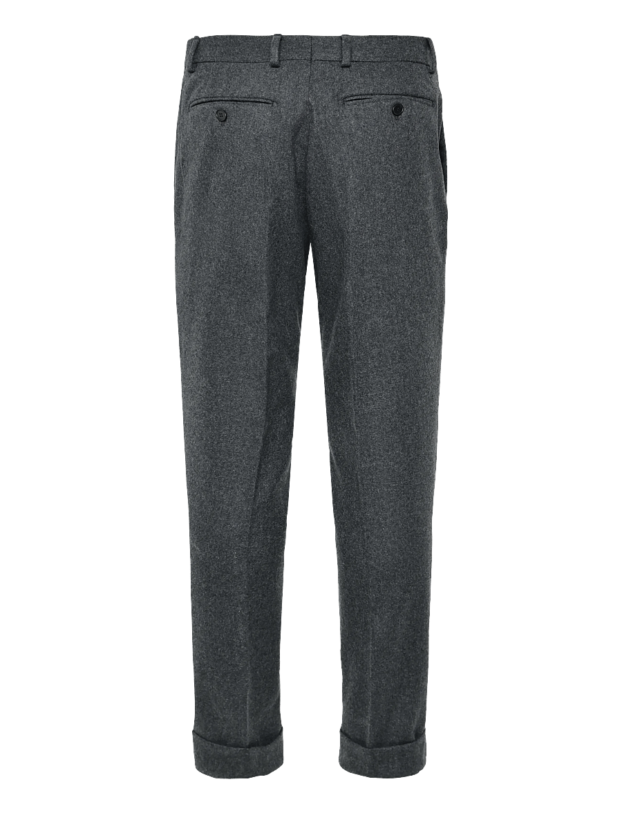 Morris - Flannel Suit Trouser - anzugshosen - grey - 2