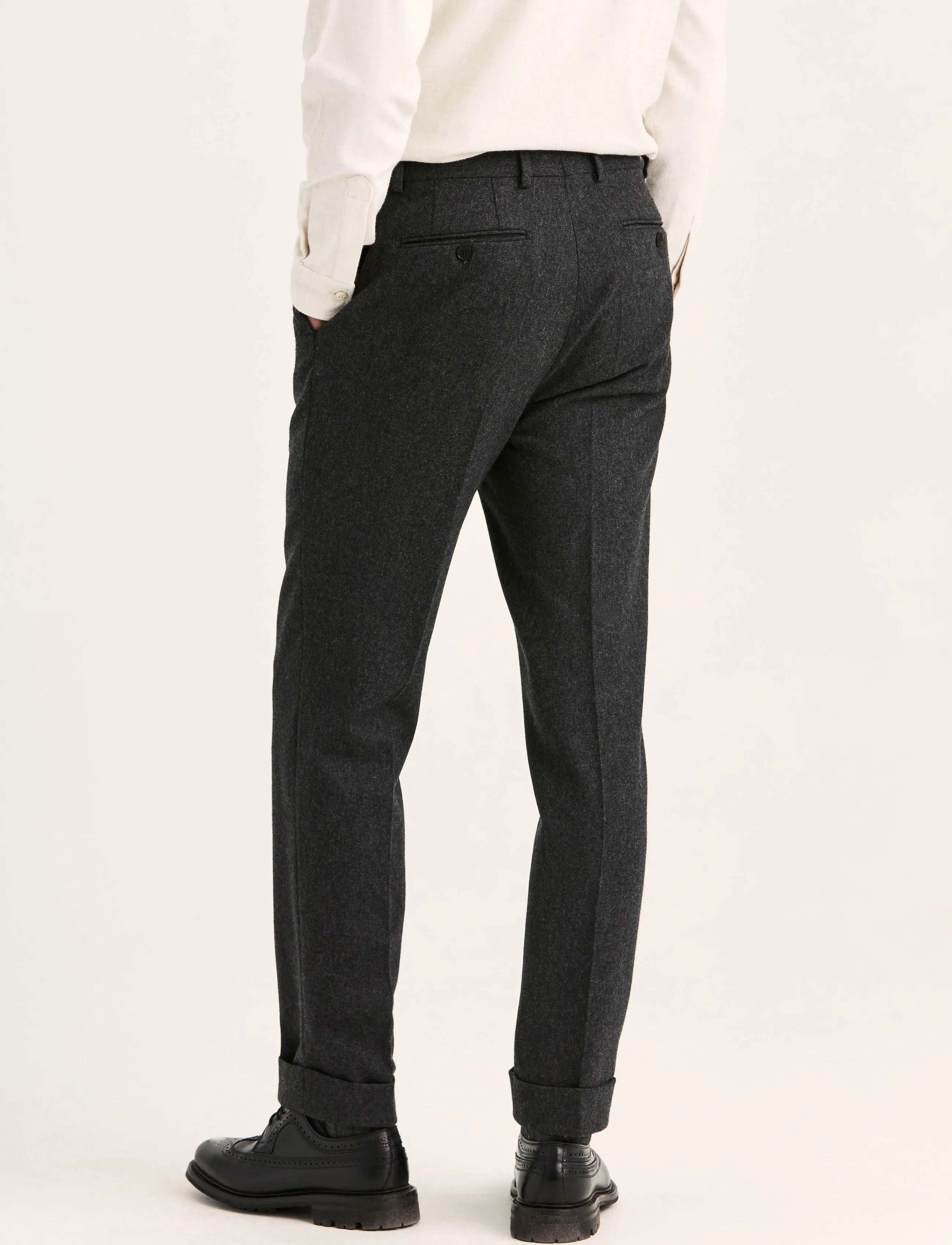 Morris - Flannel Suit Trouser - Ülikonnapüksid - grey - 3