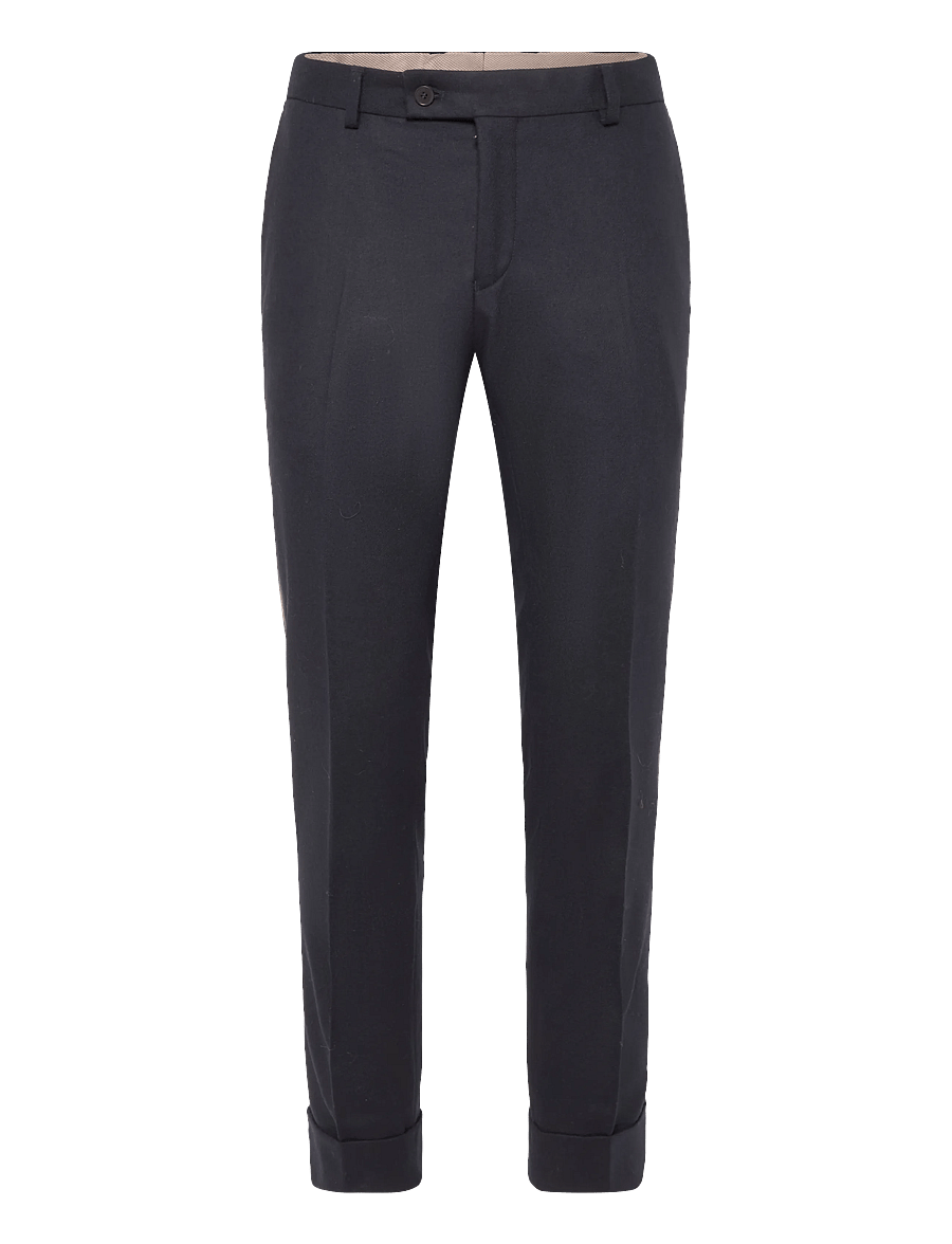 Morris - Flannel Suit Trouser - Ülikonnapüksid - navy - 1