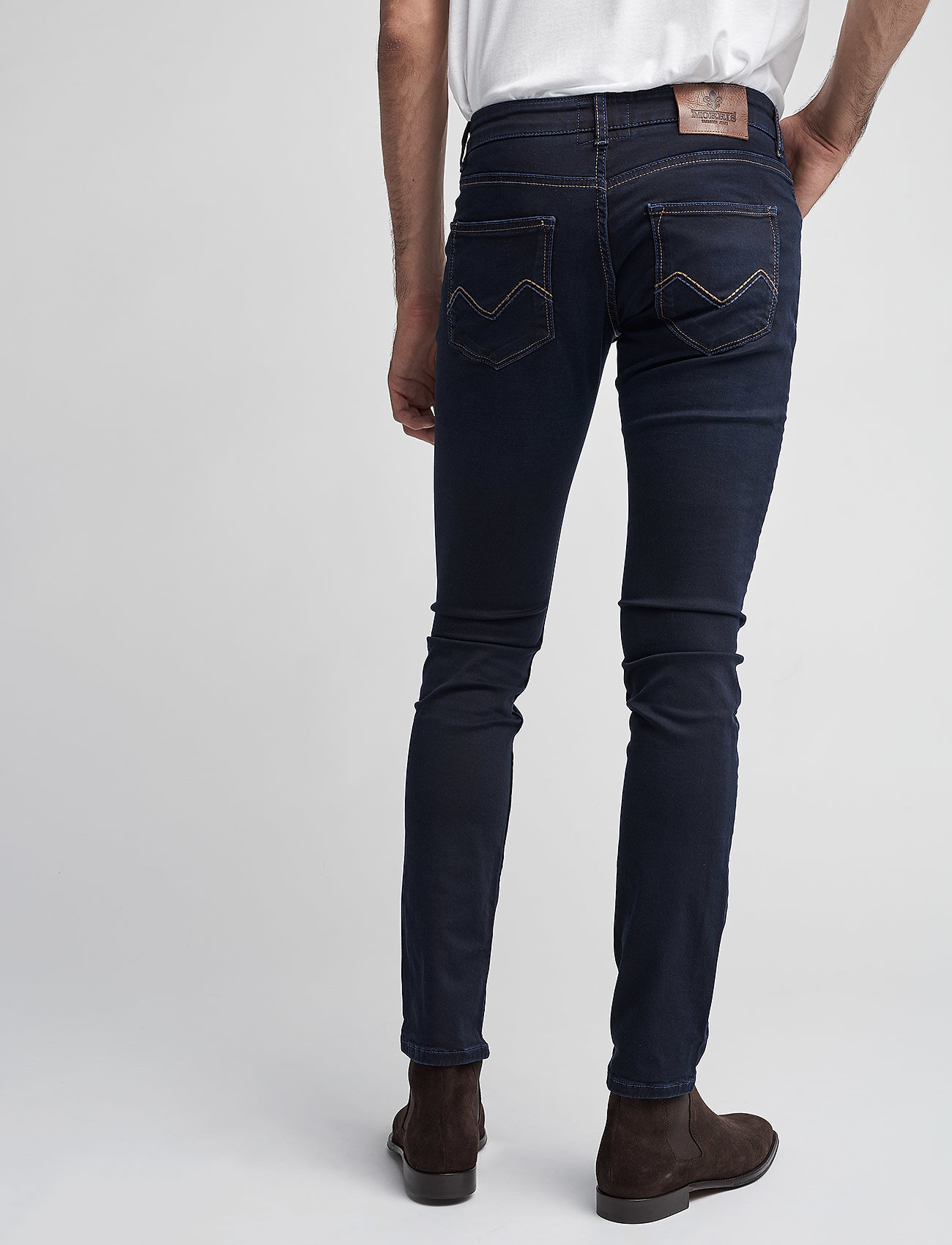 Morris - Steve Satin Jeans - byxor & jeans - blue - 3