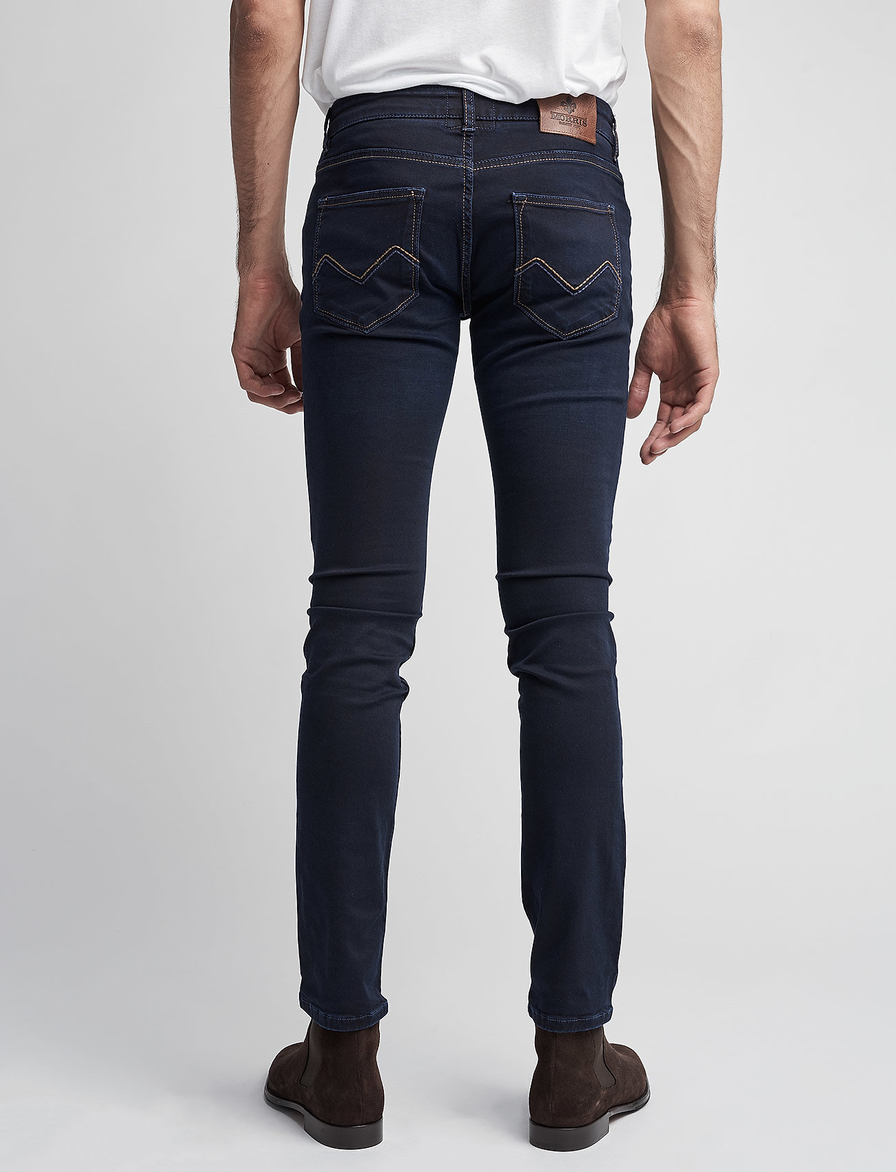 Morris - Steve Satin Jeans - byxor & jeans - blue - 4