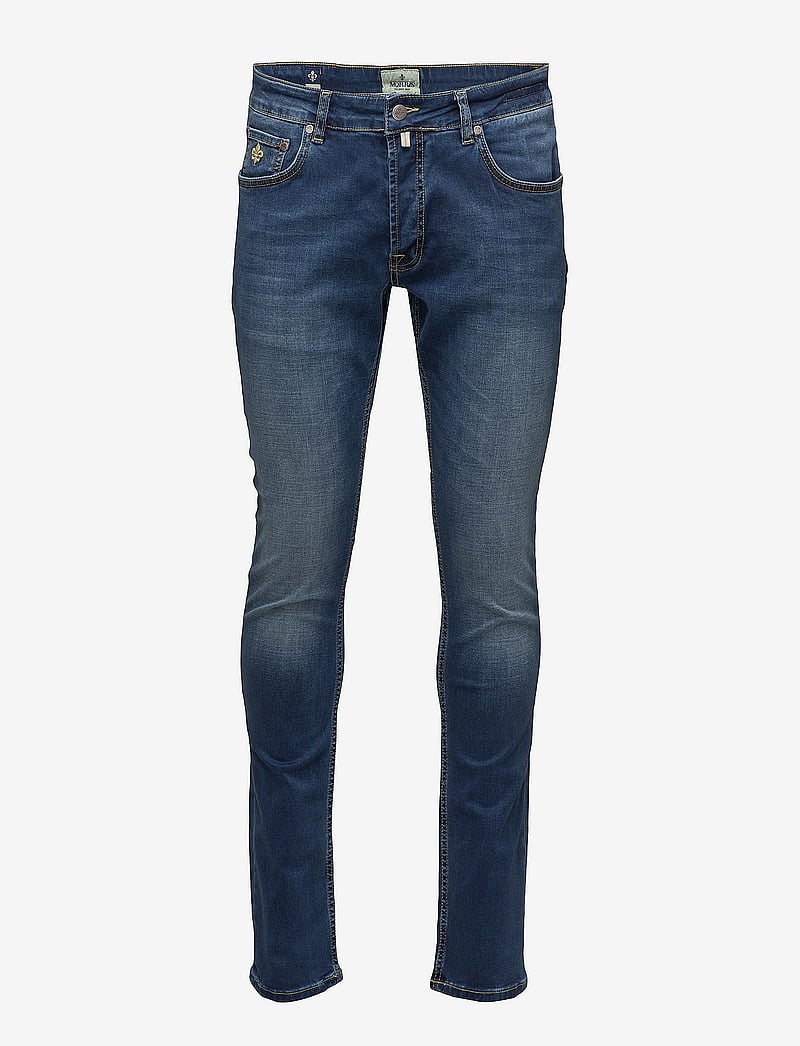 Morris - Steve Satin Jeans - skinny jeans - semi dark wash - 1