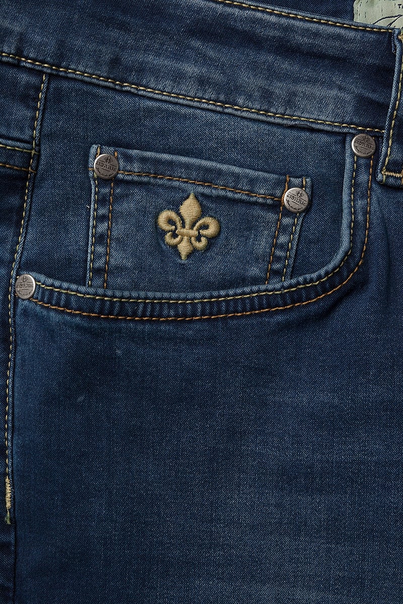 Morris - Steve Satin Jeans - skinny jeans - semi dark wash - 5