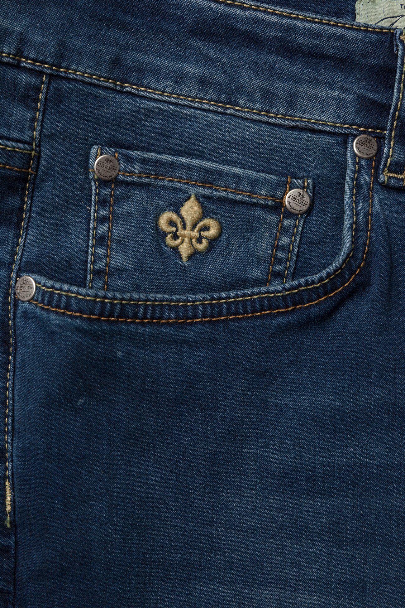 Morris - Steve Satin Jeans - bukser & jeans - semi dark wash - 5