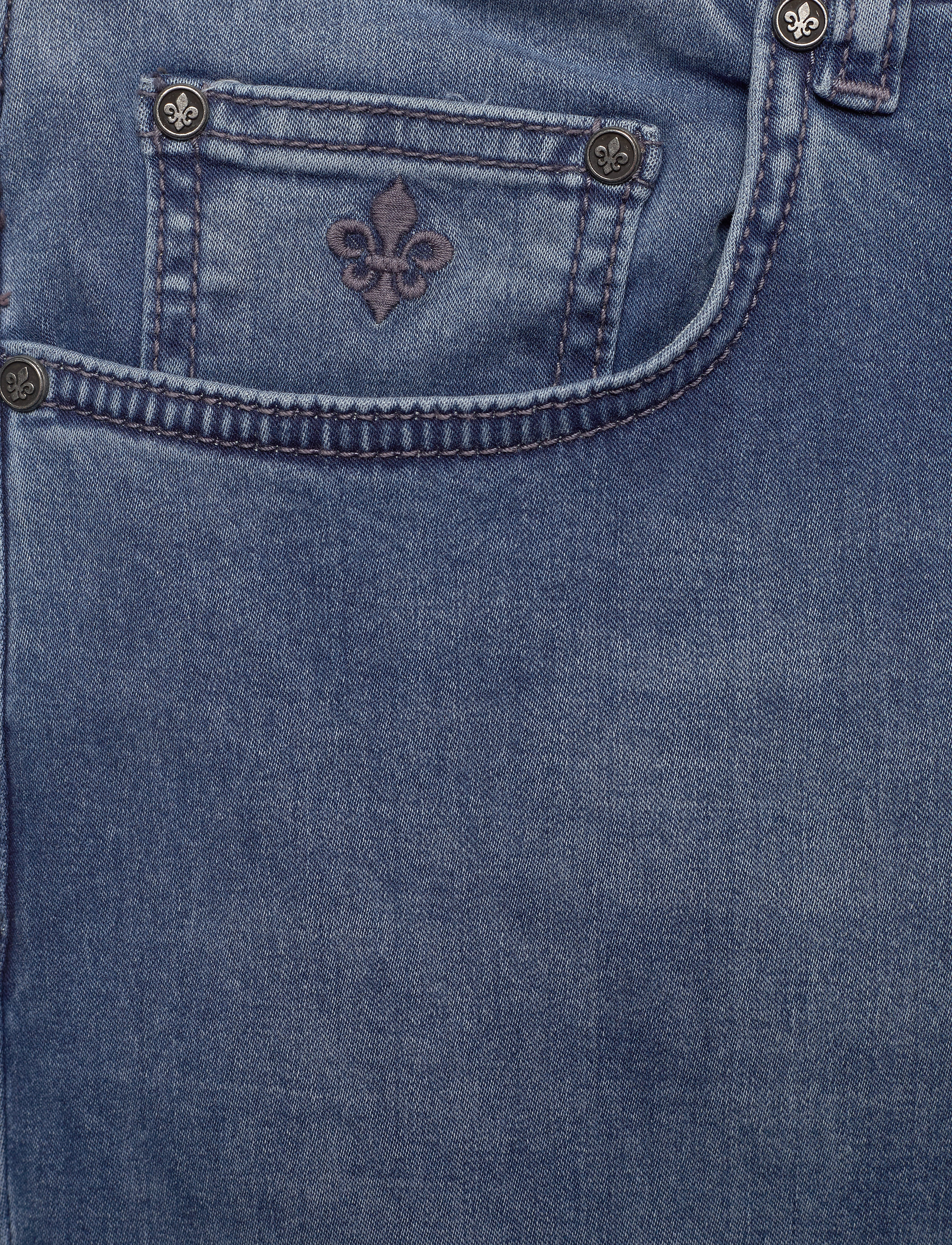 Morris - Steve Satin Jeans Zip - lt wash - 2