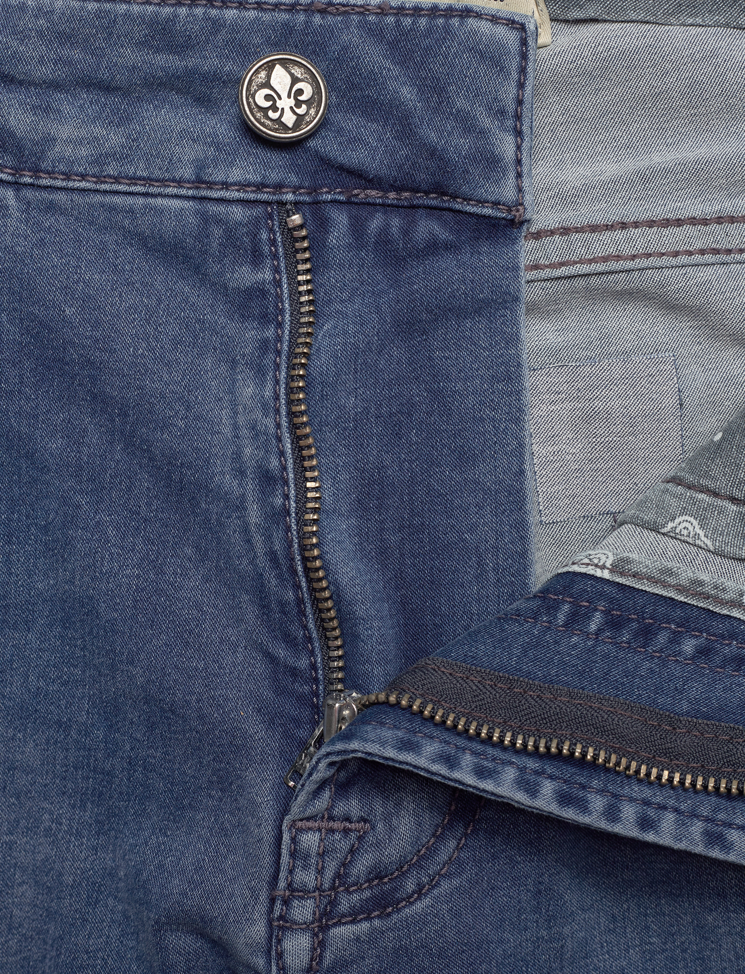 Morris - Steve Satin Jeans Zip - lt wash - 3