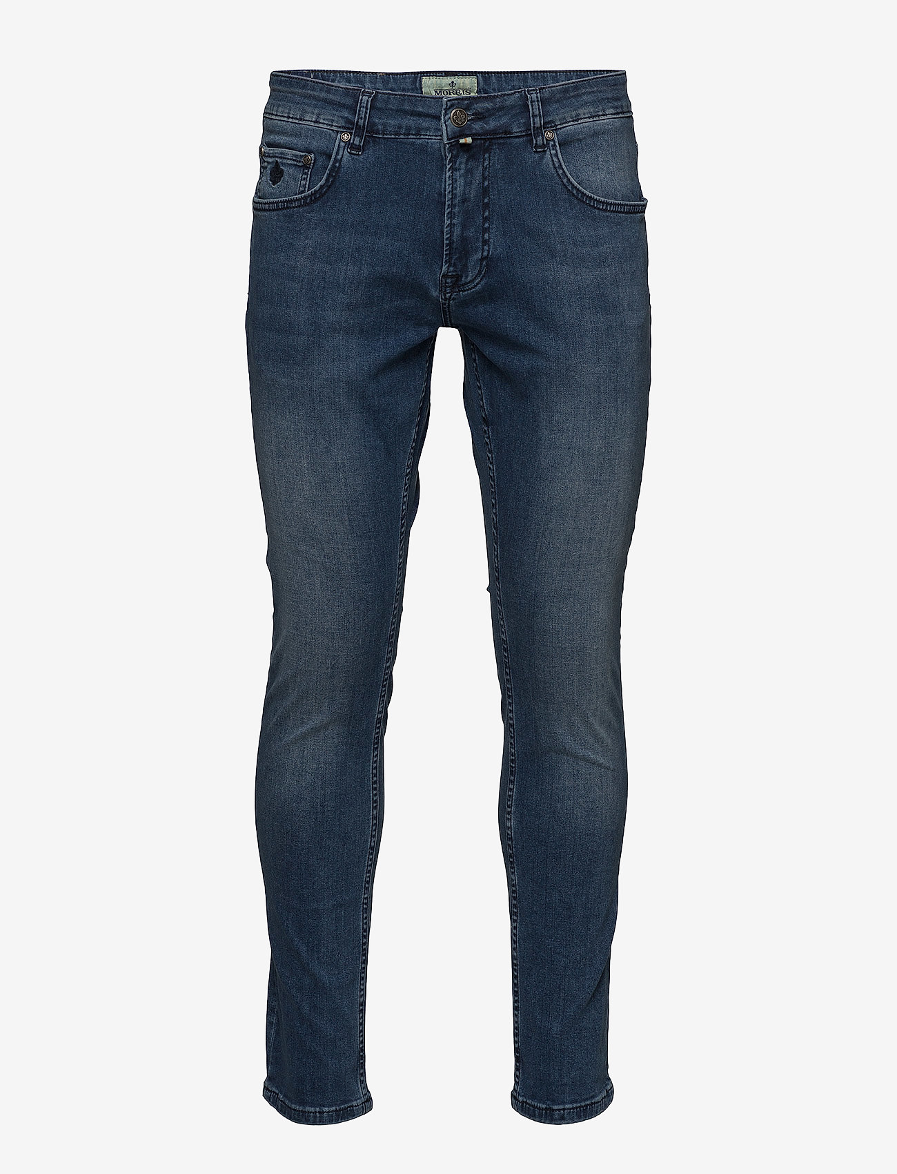 Morris - Steve Satin Jeans Zip - blue wash - 0