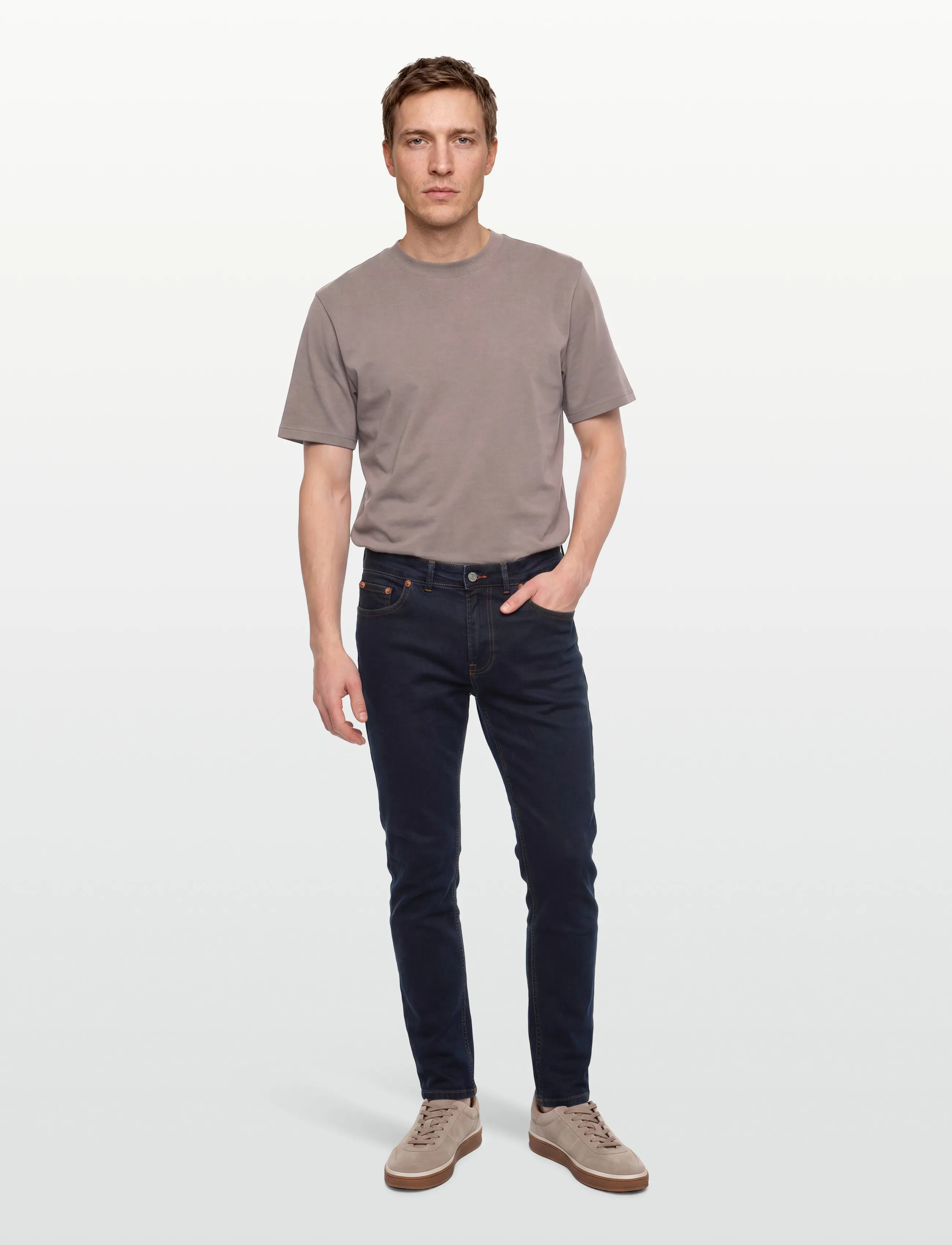 Morris James Satin Jeans, 32 x 32, Marineblau - Regular, Männerswear