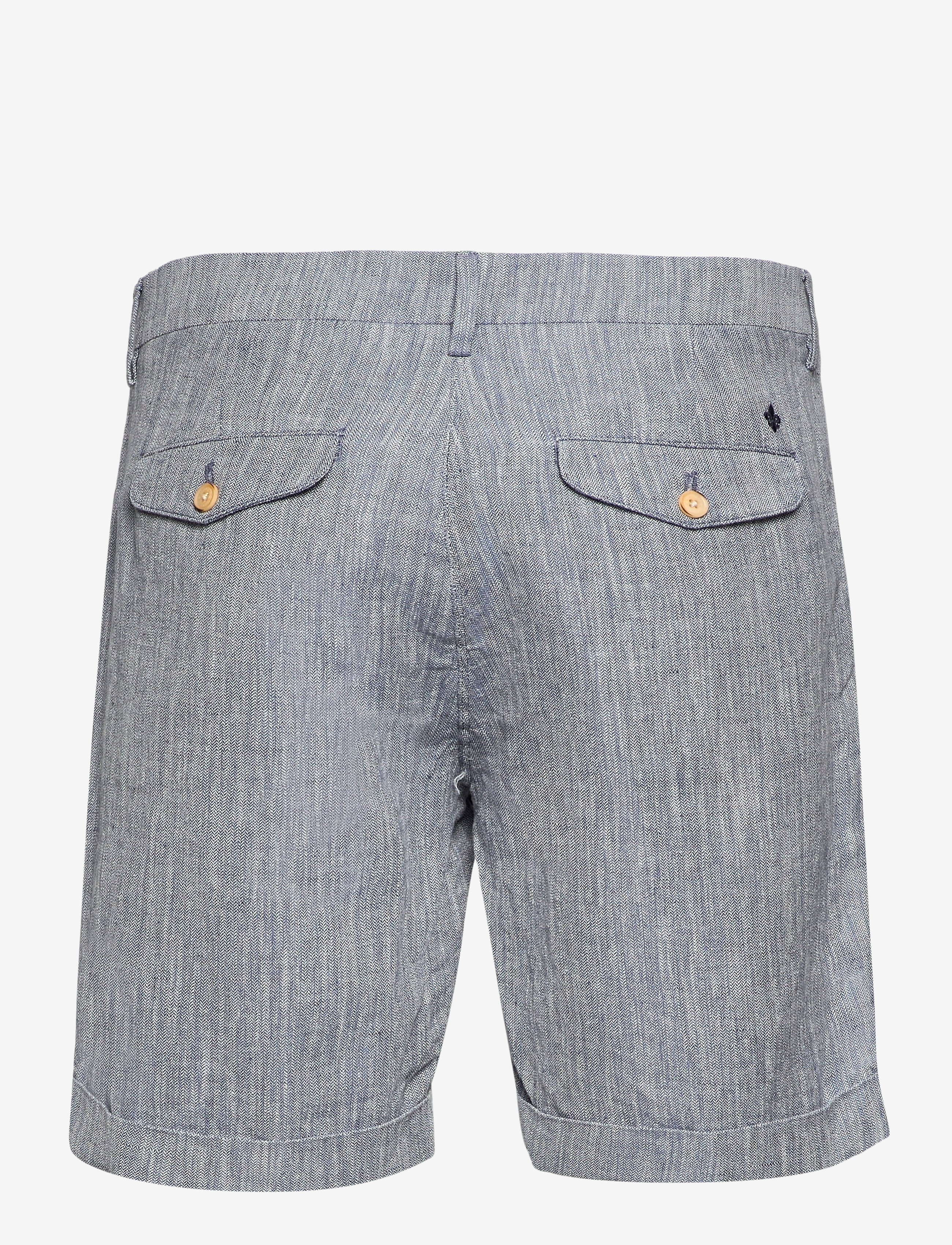 Morris - Marlow Linen Shorts - blue - 1