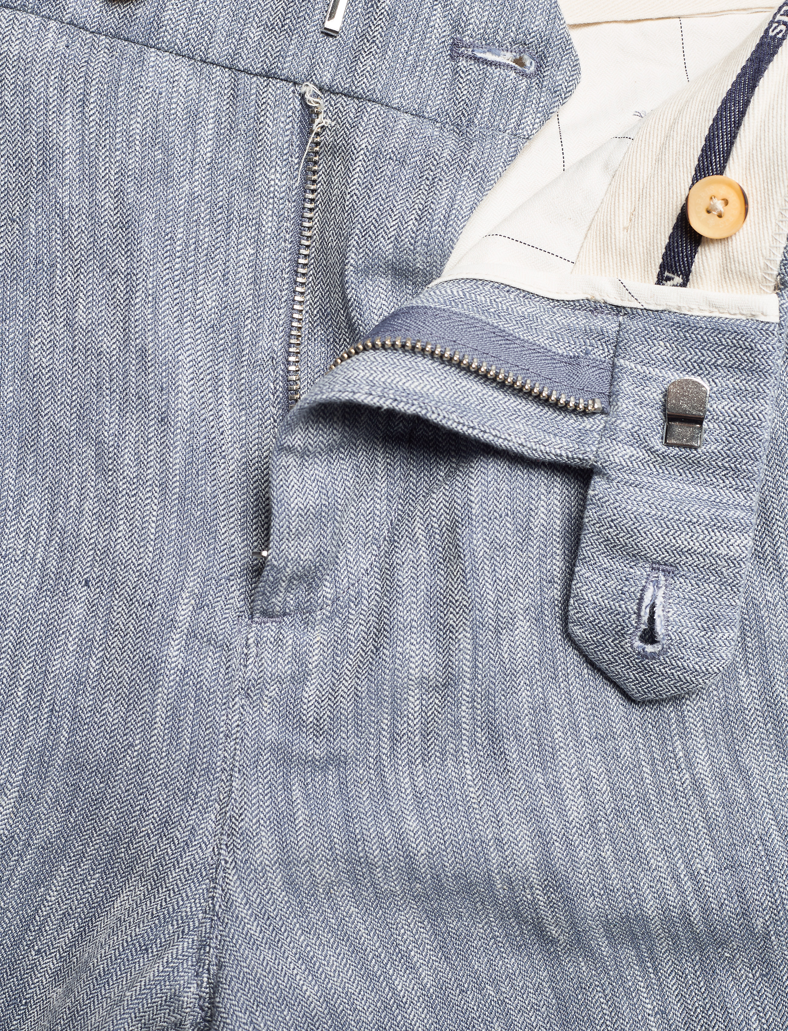 Morris - Marlow Linen Shorts - blue - 3