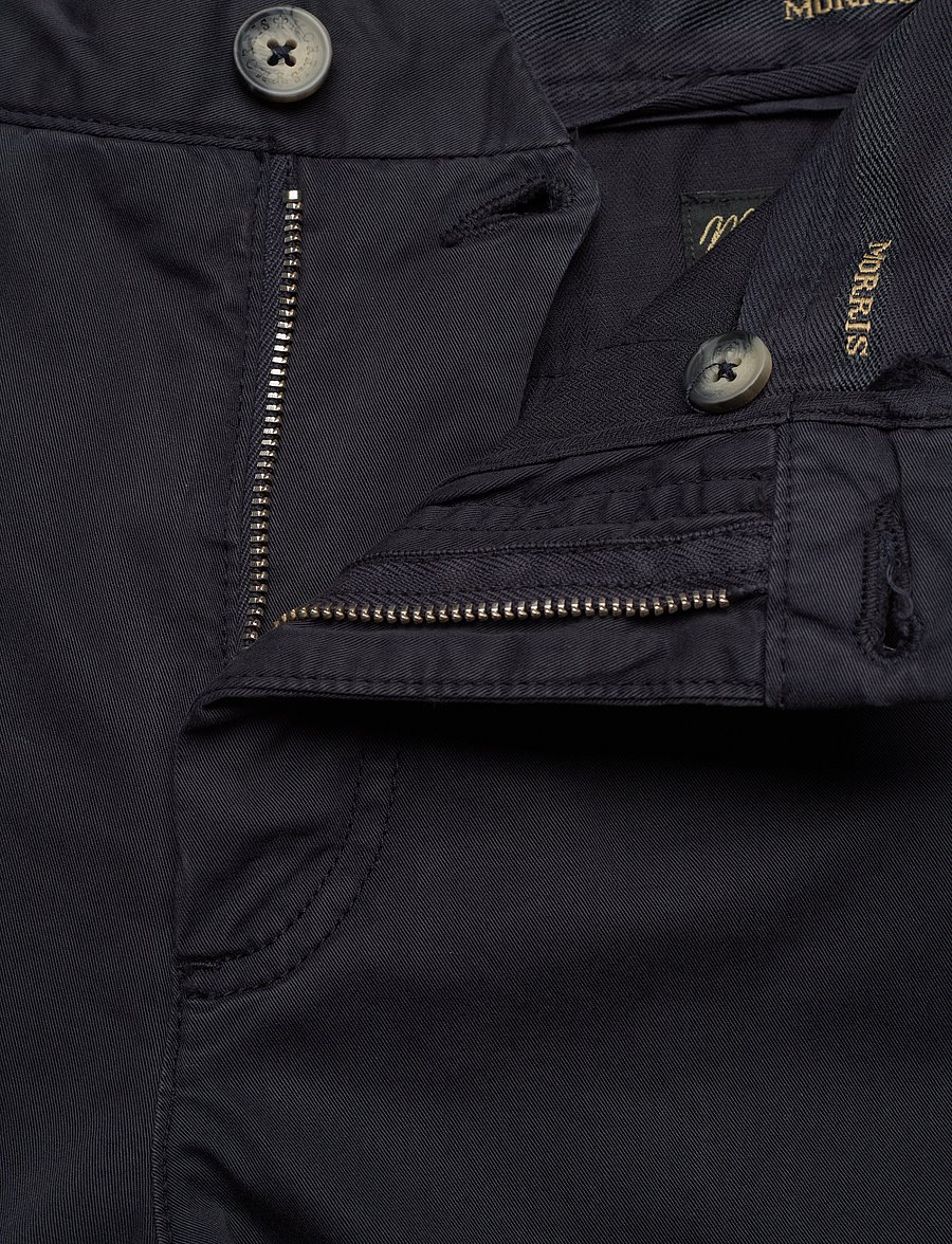 Morris - Lt Twill Chino Shorts - chinos shorts - blue - 3