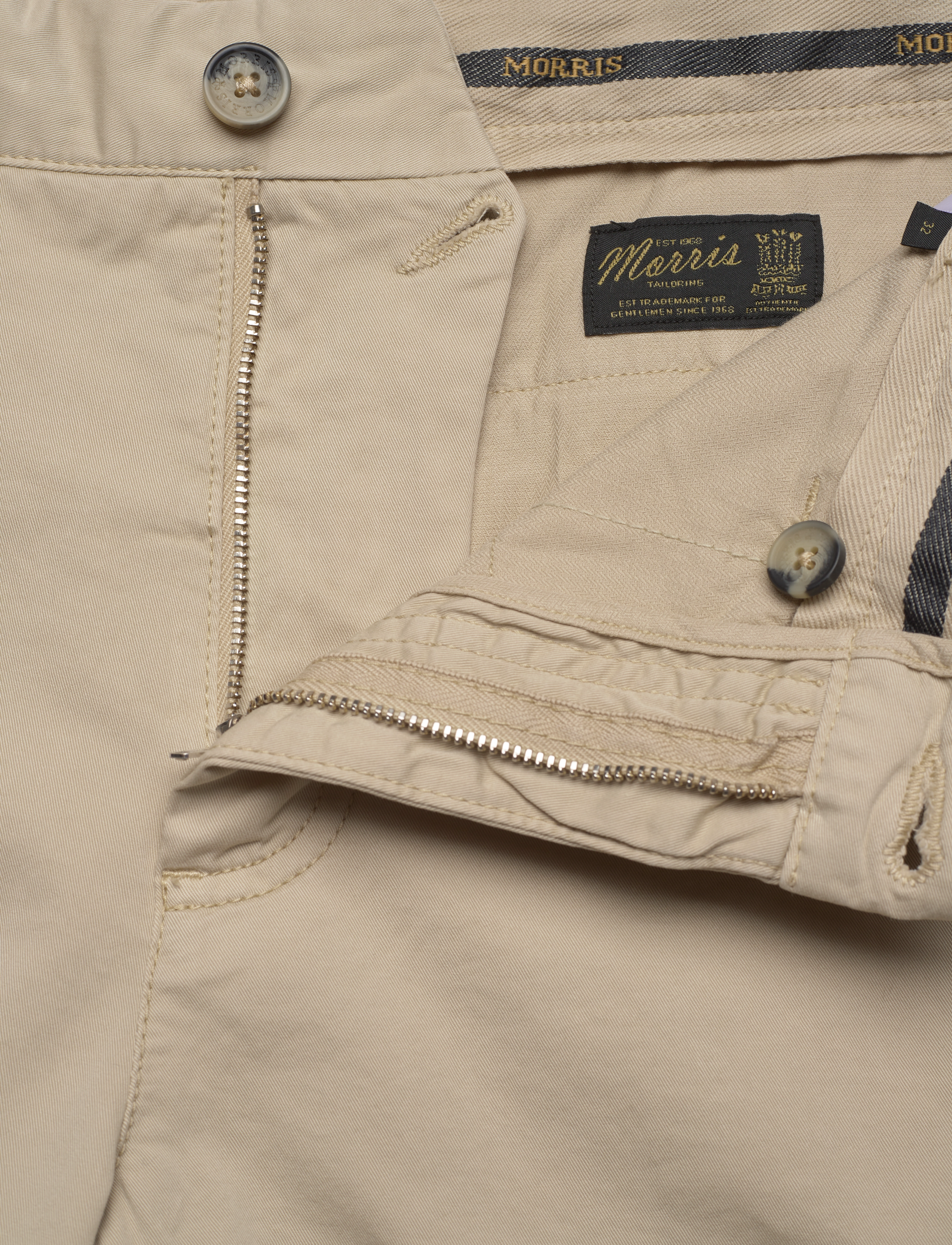 Morris - Lt Twill Chino Shorts - „chino“ stiliaus šortai - khaki - 3