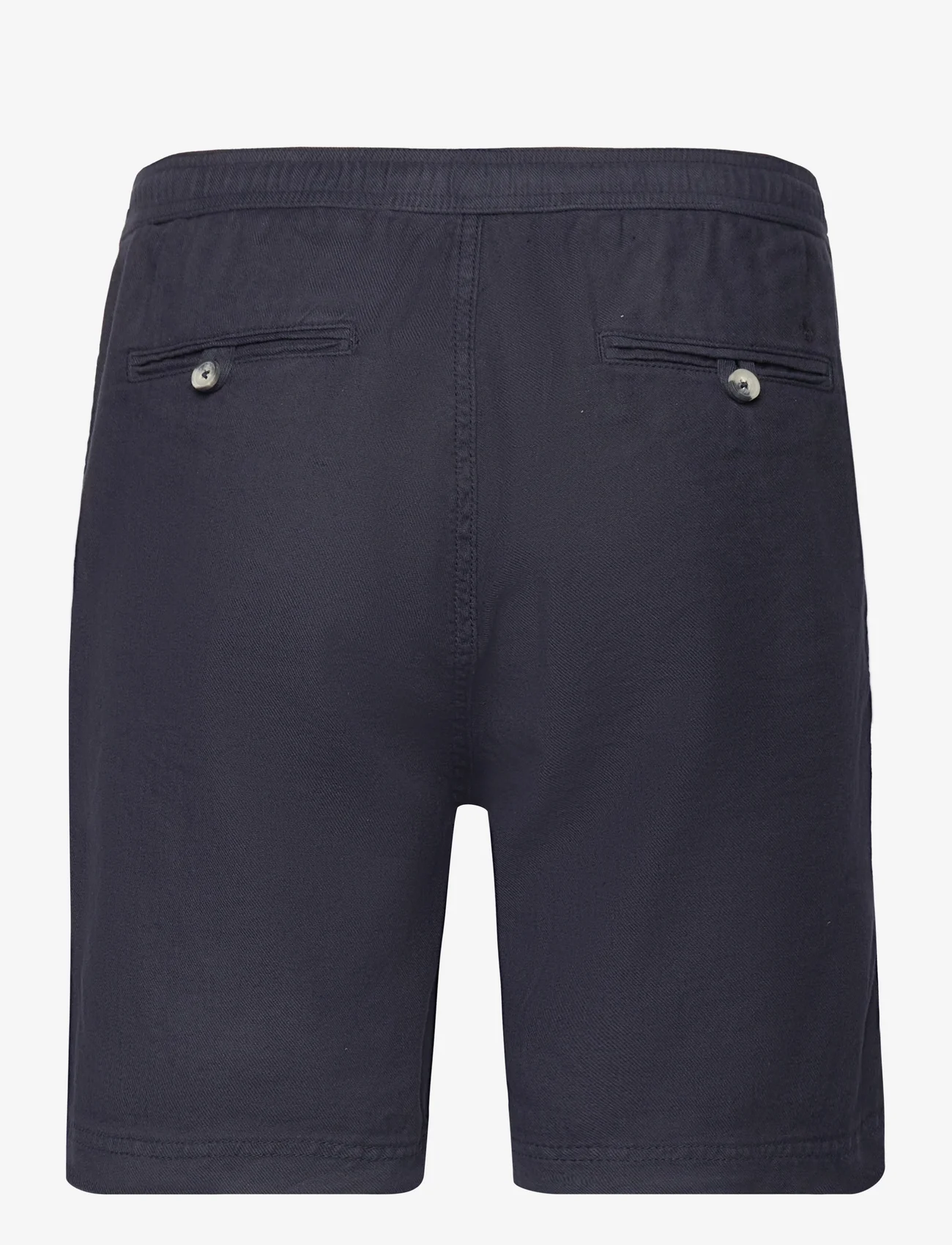 Morris - Fenix Linen Shorts - linneshorts - old blue - 1