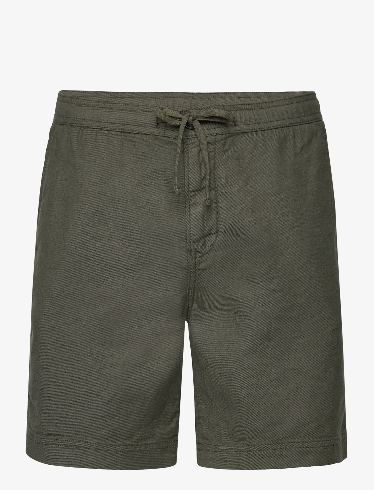 Morris - Fenix Linen Shorts - hørshorts - olive - 0