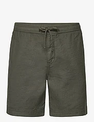 Morris - Fenix Linen Shorts - linnen shorts - olive - 0