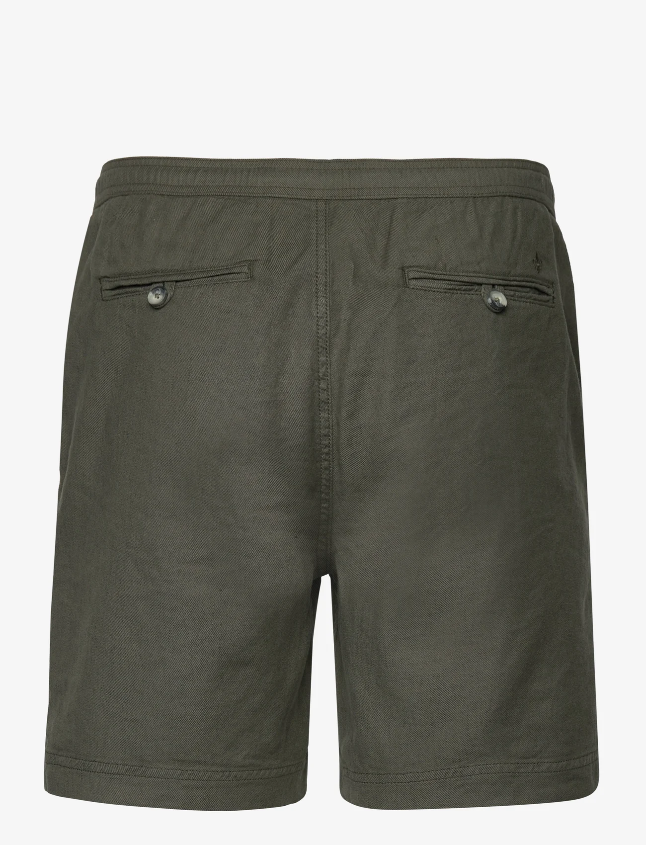 Morris - Fenix Linen Shorts - linen shorts - olive - 1