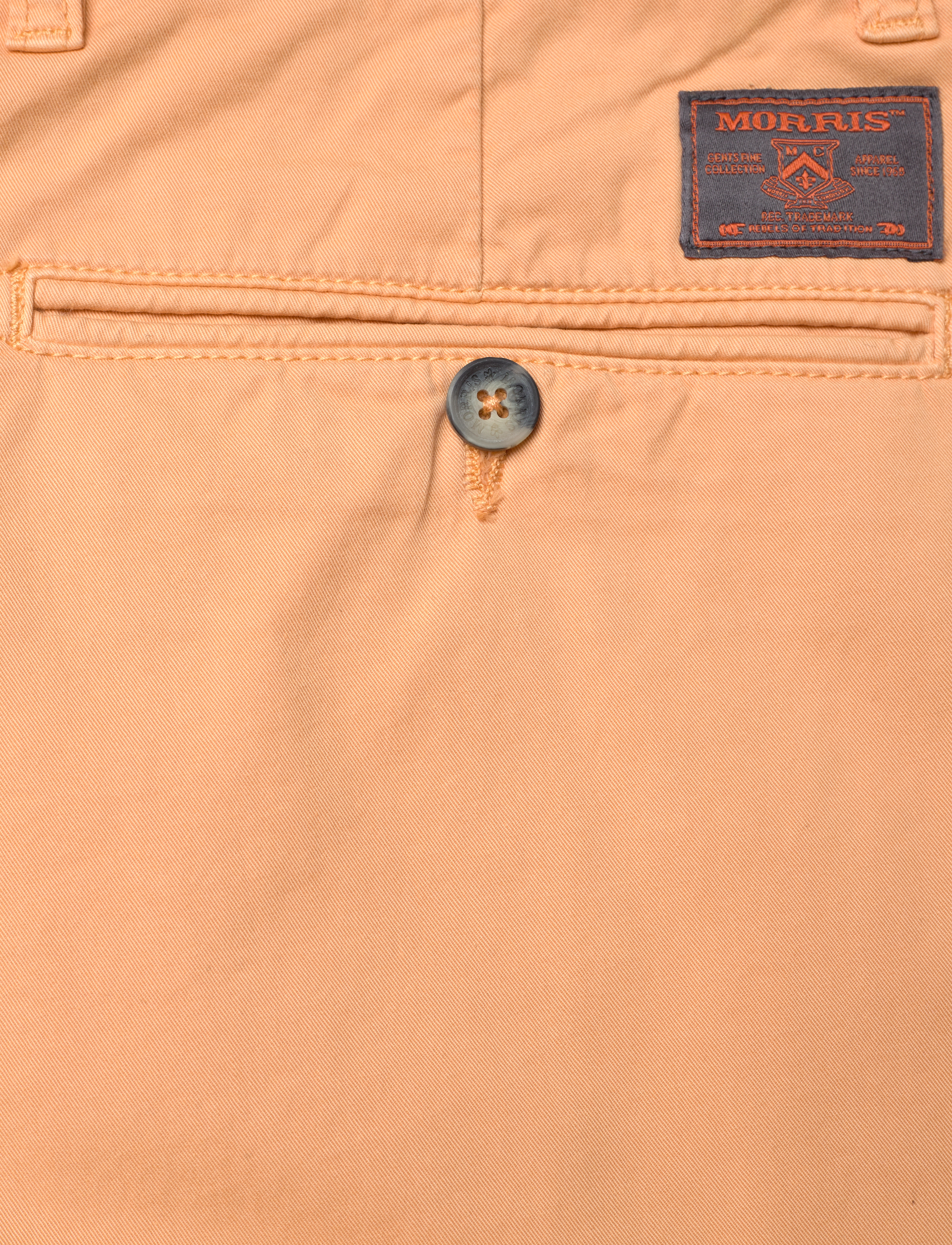 Morris - Lt Twill Chino Shorts - orange - 4