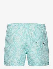 Morris - Paisley Bathing Trunks - swim shorts - turquoise - 1