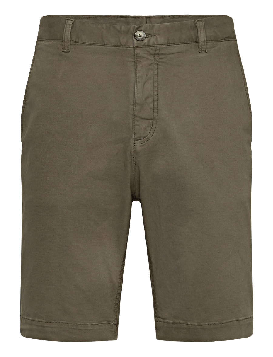 Morris - Jeffrey Brushed Shorts - chinos shorts - olive - 0