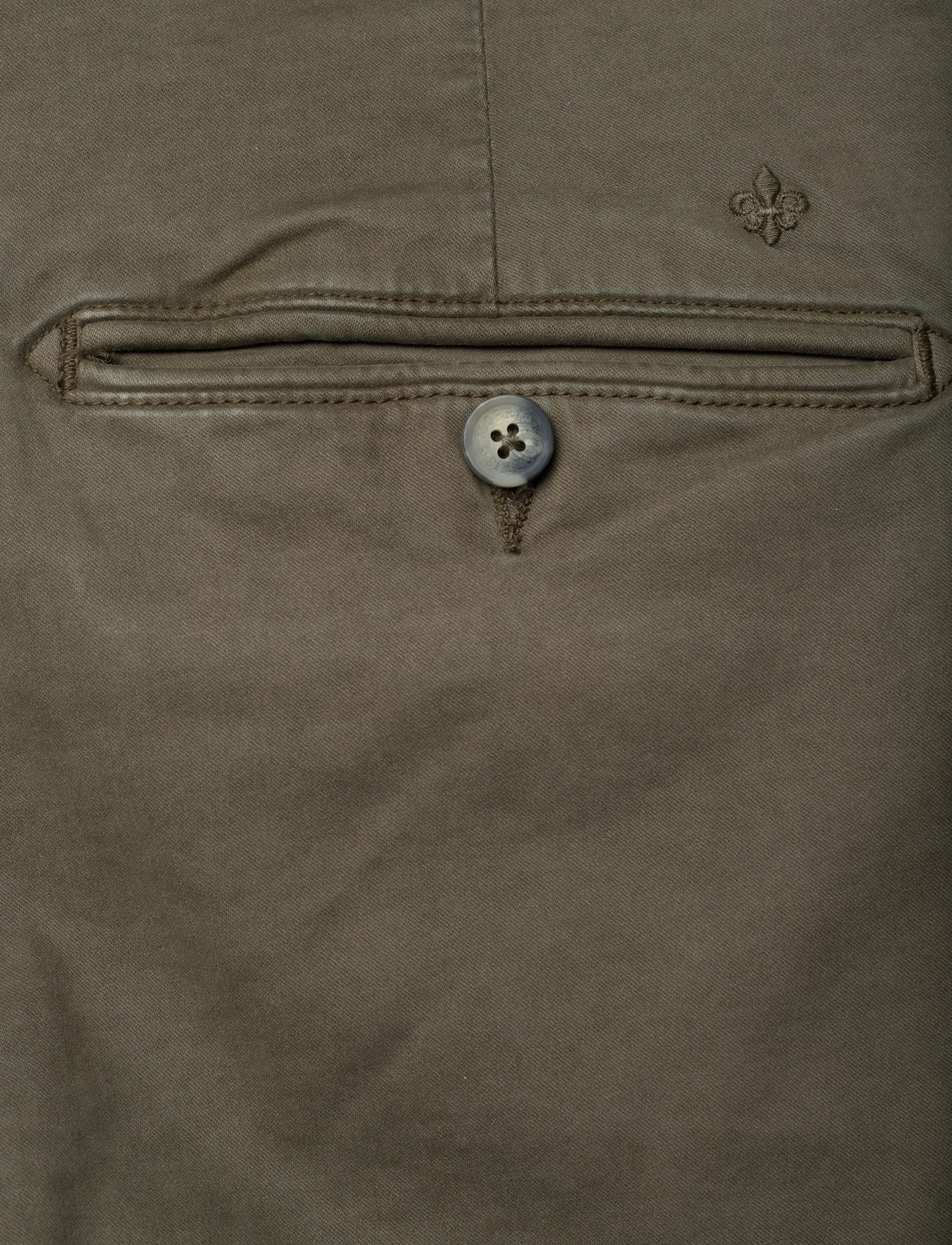 Morris - Jeffrey Brushed Shorts - chinos shorts - olive - 4