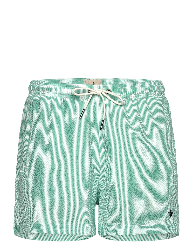 Morris - Morris Seersucker Bathing Trunks - badshorts - green - 0