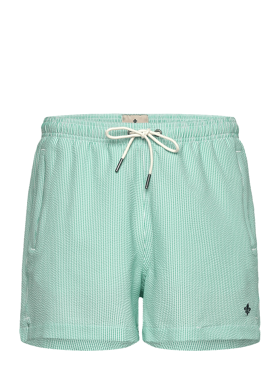Morris - Morris Seersucker Bathing Trunks - badshorts - green - 0
