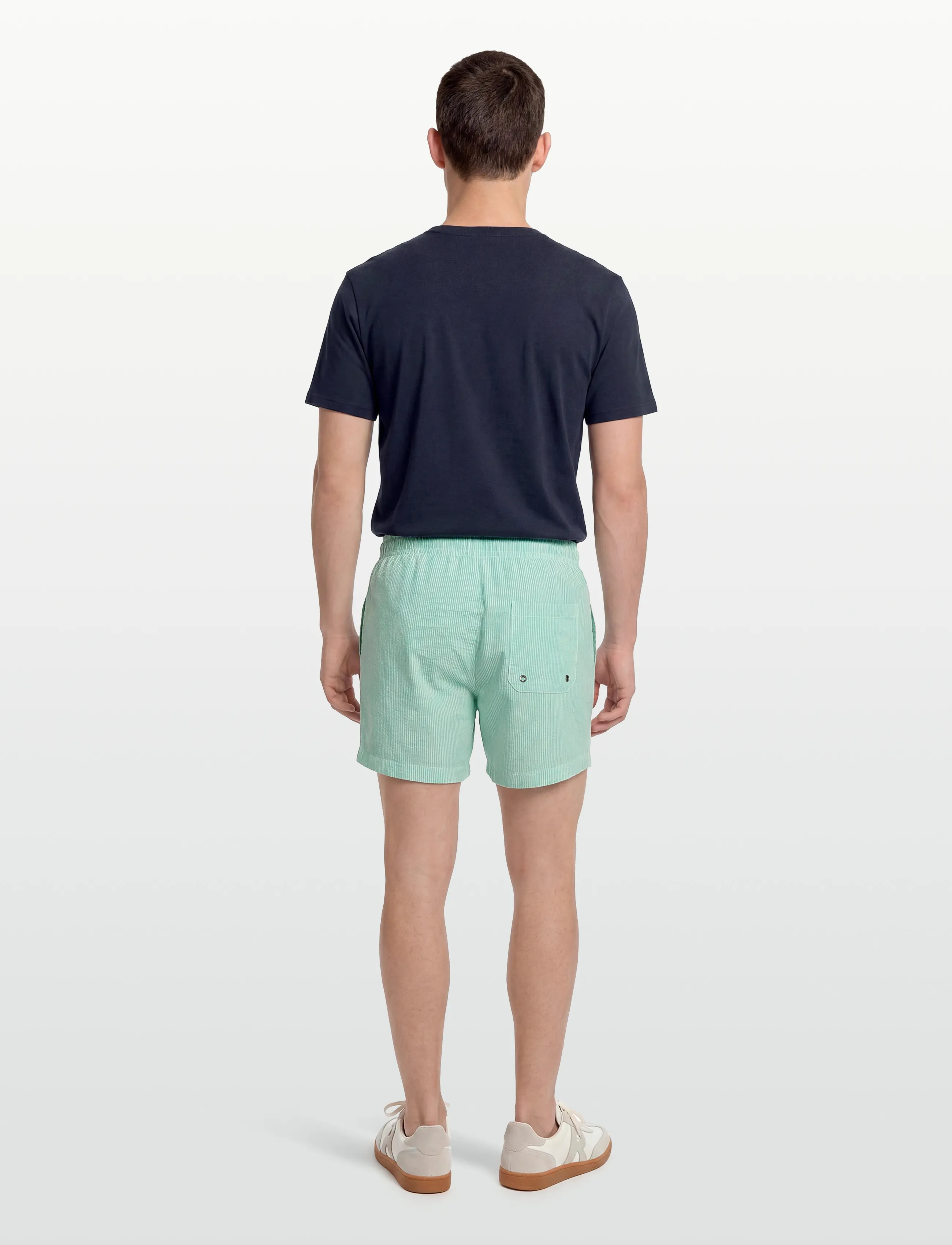 Morris - Morris Seersucker Bathing Trunks - swim shorts - green - 4