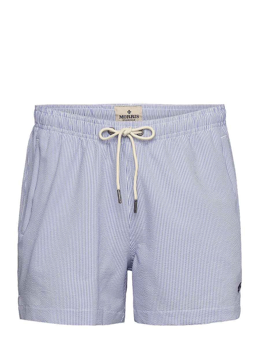 Morris - Morris Seersucker Bathing Trunks - badeshortser - light blue - 1