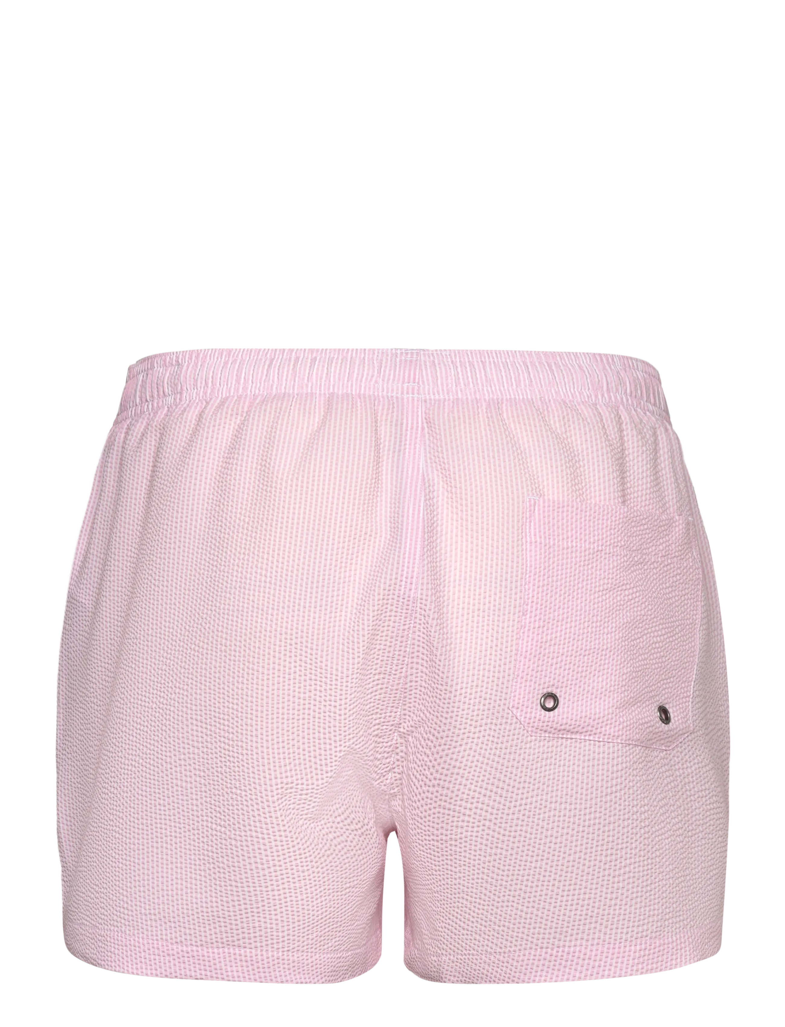 Morris - Morris Seersucker Bathing Trunks - swim shorts - pink - 1