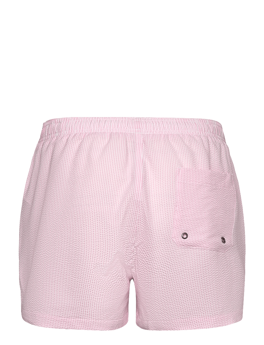 Morris - Morris Seersucker Bathing Trunks - swim shorts - pink - 1